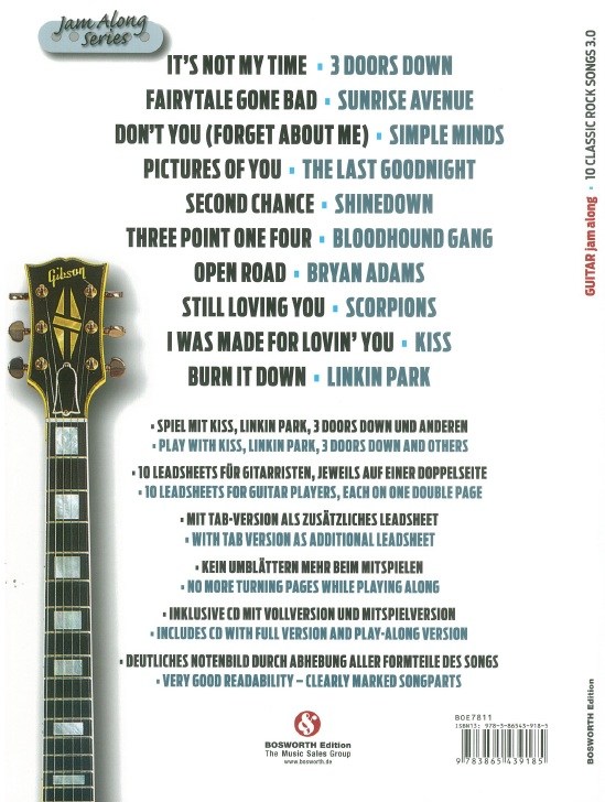Guitar Jam Along: 10 Classic Rock Songs 3.0 (Book/CD)
