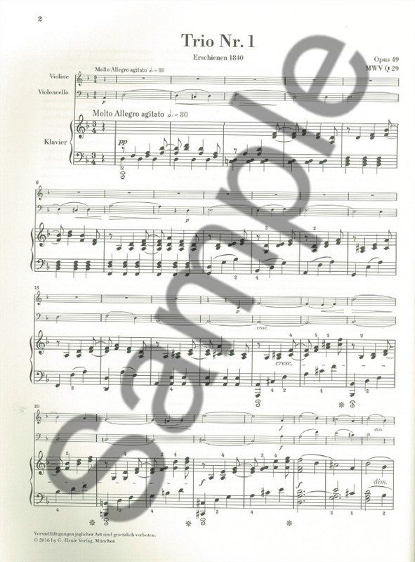 Klaviertrios, op. 49, op. 66
