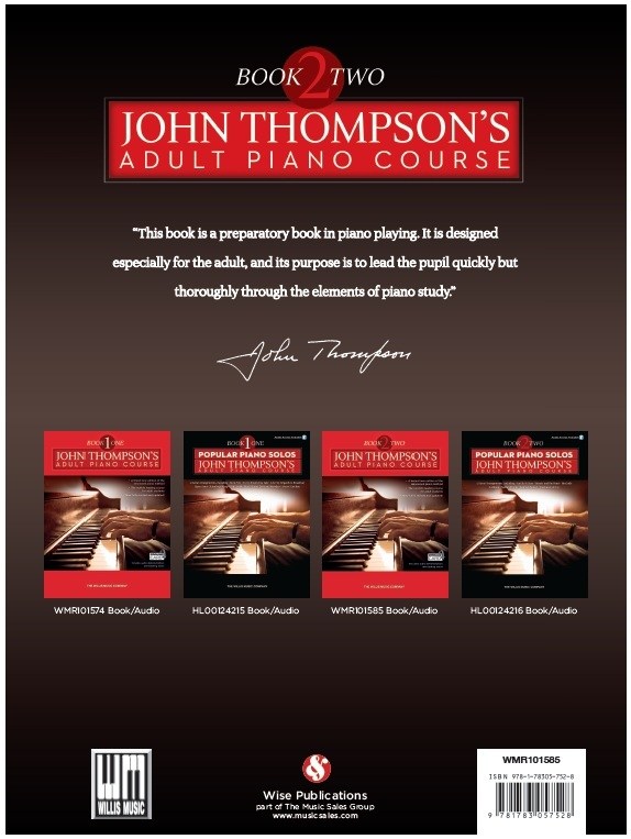 John Thompson's Adult Piano Course: Book Two (Book/Audio Download)