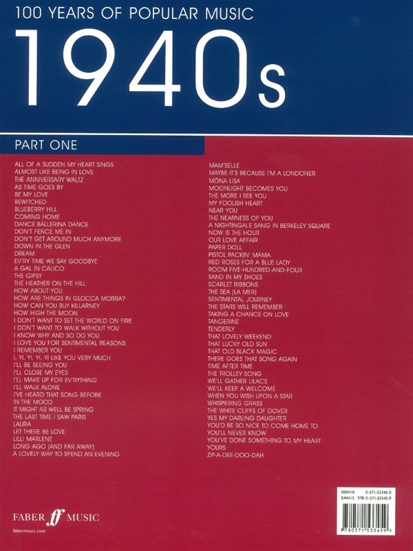 100 Years Of Popular Music: 40s Volume One