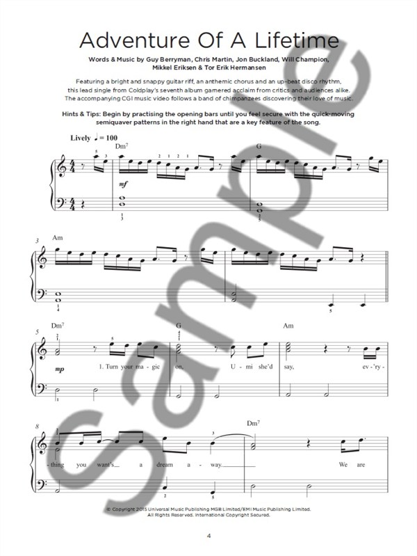 Really Easy Piano Playalong: Chart Hits Volume 2 (Book/Audio Download)