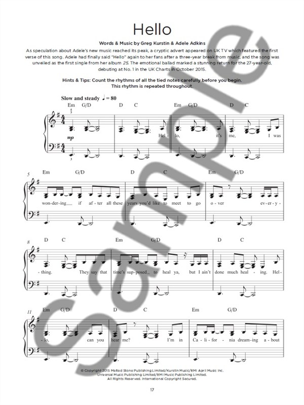 Really Easy Piano Playalong: Chart Hits Volume 2 (Book/Audio Download)