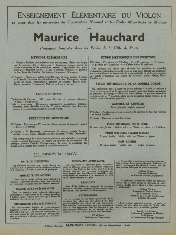 M. Hauchard: Exercices de Mécanisme Vol.2 (Violin solo)