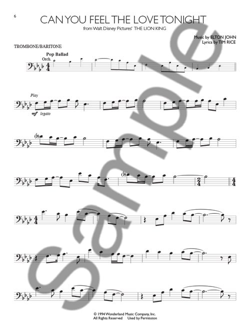 Disney Solos (Trombone Or Baritone)