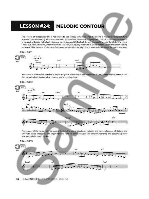 Keyboard Lesson Goldmine: 100 Jazz Lessons (Book/2 CDs)