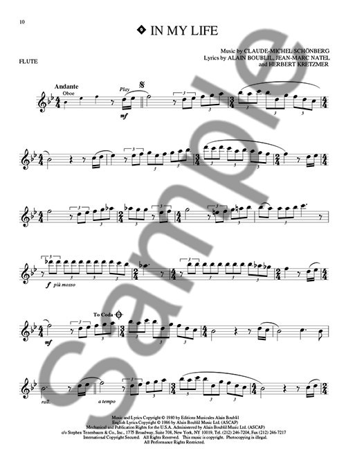 Les Miserables Play-Along Pack - Flute (Book/Online Audio)