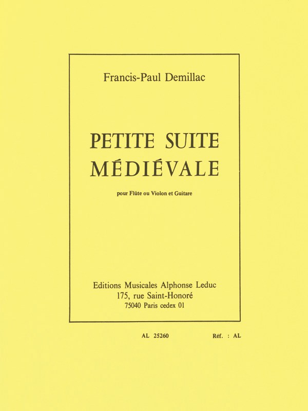 Francis-Paul Dmillac: Petite Suite Mdivale (Flute/Guitar)