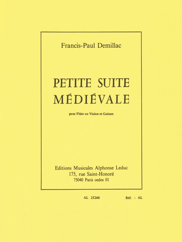 Francis-Paul Démillac: Petite Suite Médiévale (Flute/Guitar)