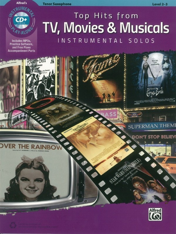 Top Hits From TV, Movies & Musicals - Tenor Saxophone (Book/CD)