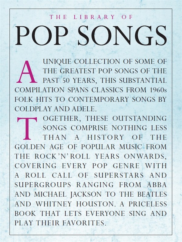 The Library Of Pop Songs