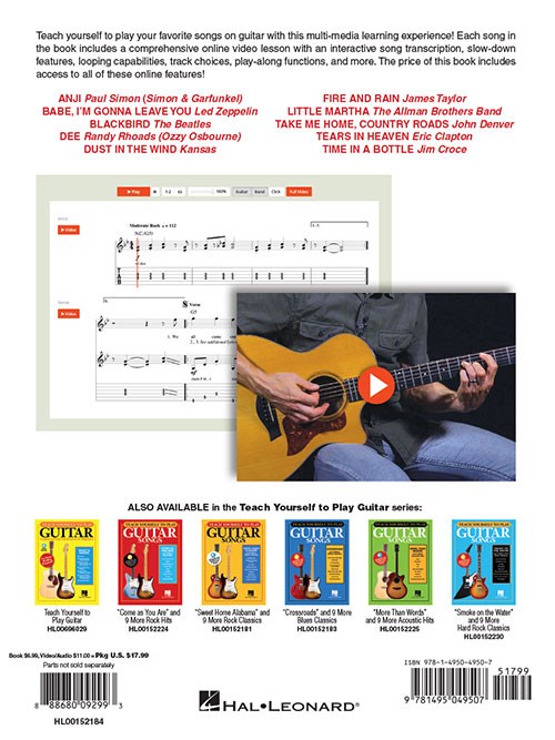 Teach Yourself To Play Guitar Songs: Dust In The Wind And 9 More Fingerpicking C