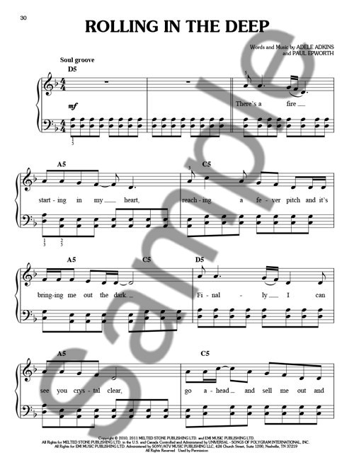Easy Piano Play-Along Volume 4: Adele (Book/Online Audio)