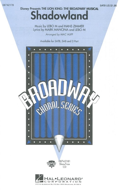 Hans Zimmer/Lebo M: Shadowland (The Lion King) (SATB)