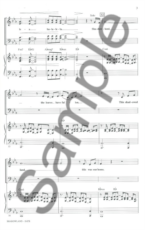 Hans Zimmer/Lebo M: Shadowland (The Lion King) (SATB)