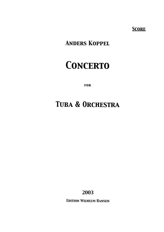 Koppel A Concerto For Tuba Score
