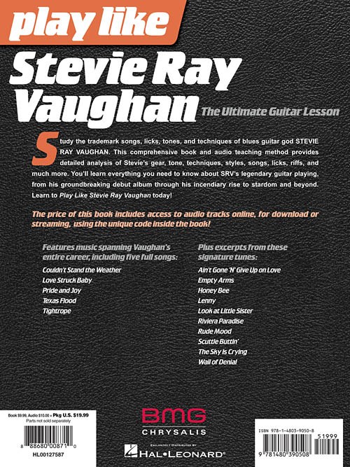 Play Like Stevie Ray Vaughan (Book/Online Audio)