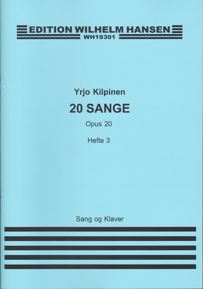 Kilpinen 20 Sange Bk 3 Op 41 Vce/Pf