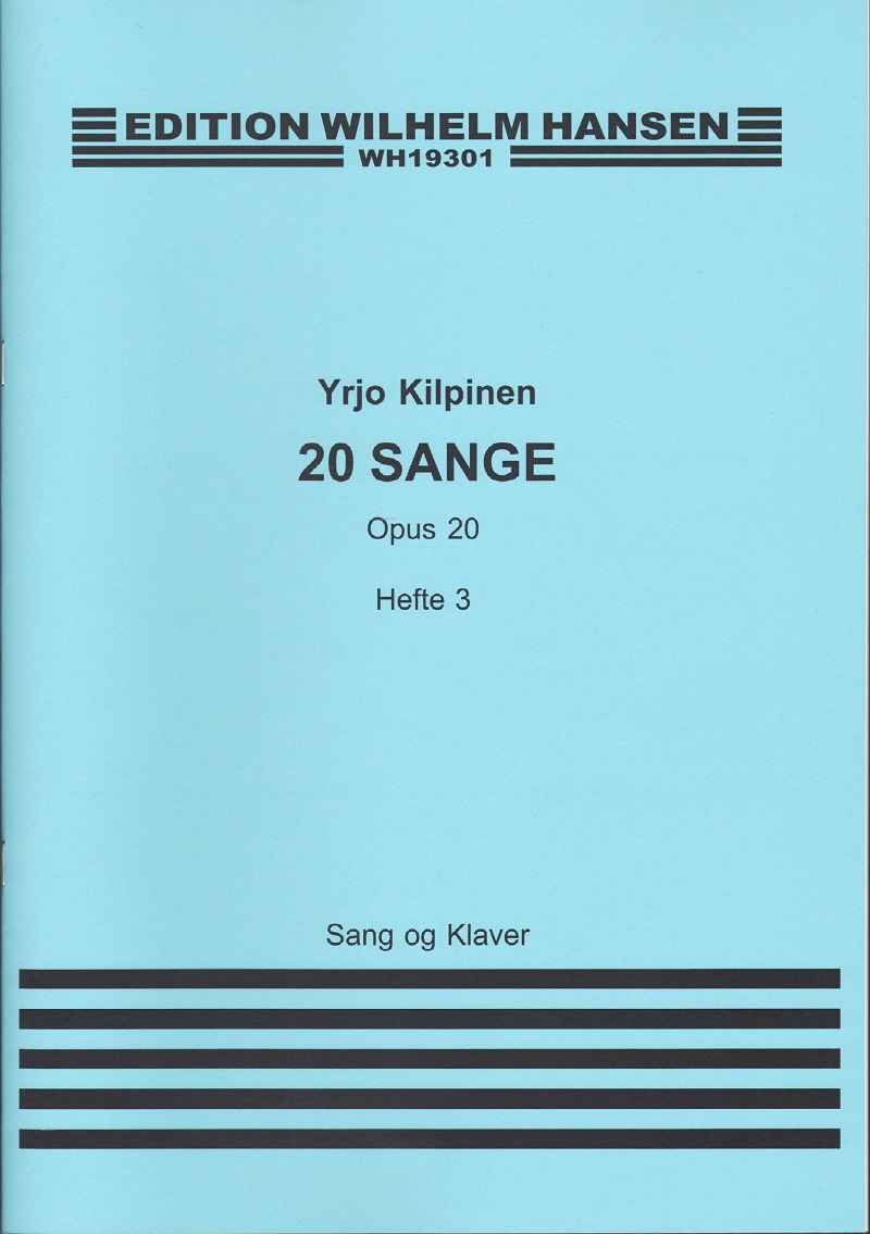 Kilpinen 20 Sange Bk 3 Op 41 Vce/Pf