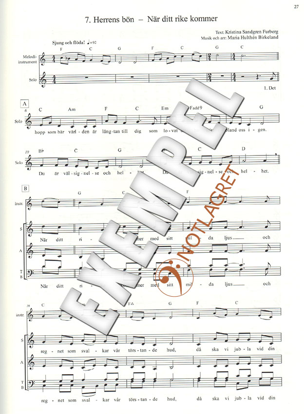 Din ljusa skugga : en mässa i Heliga danser-tradition (SATB)