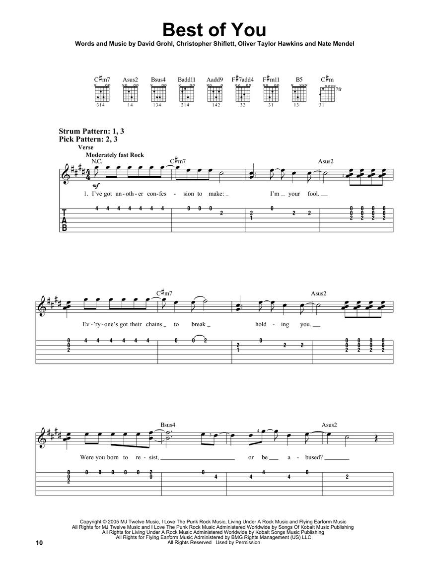 Foo Fighters - Easy Guitar with Tab