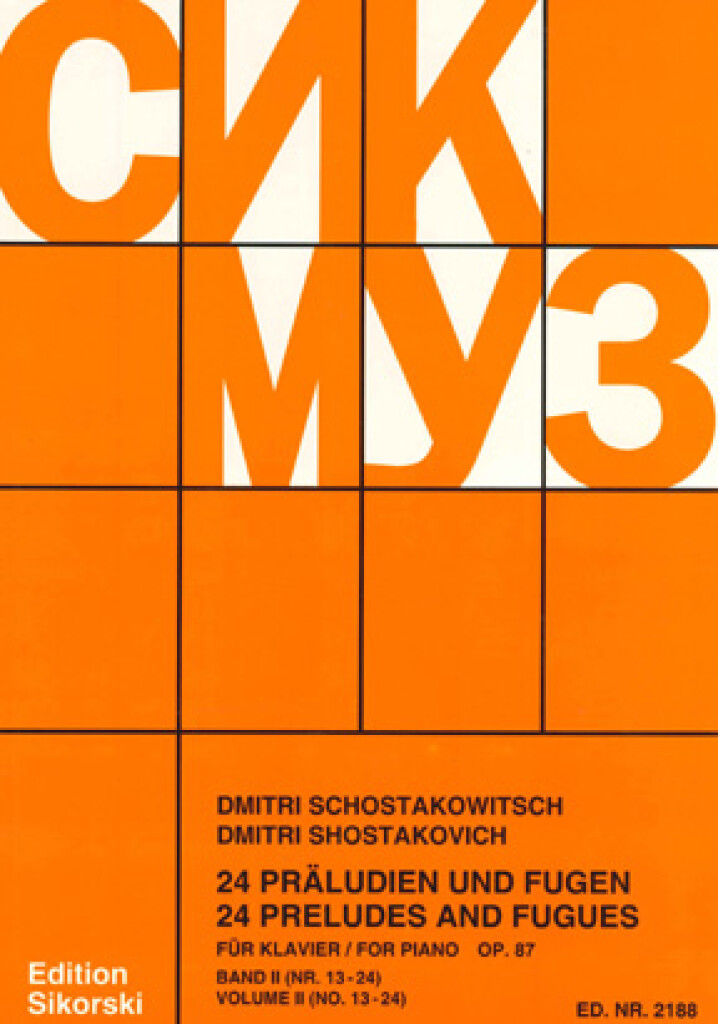 Shostakovich: 24 Preludes & Fugues Op.87 - Volume 2