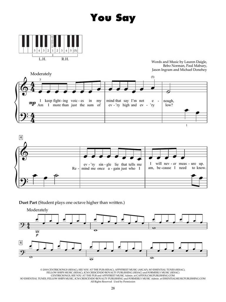 Five Finger Piano Songbook: Hit Songs