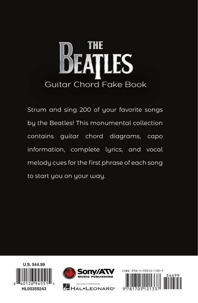 The Beatles Guitar Chord Fake Book