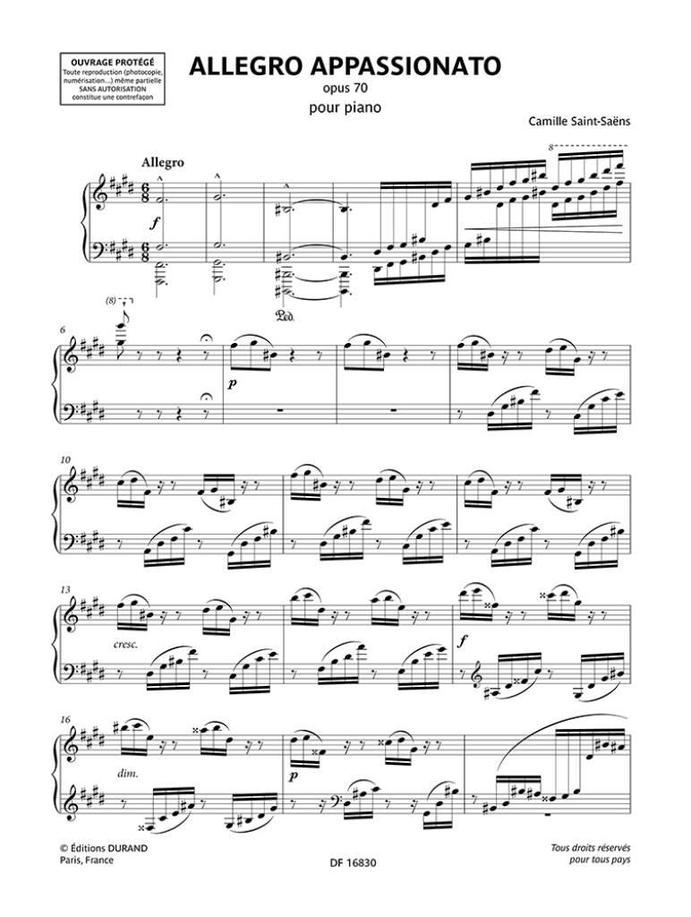 Camille Saint-Saëns: Allegro appassionato opus 70