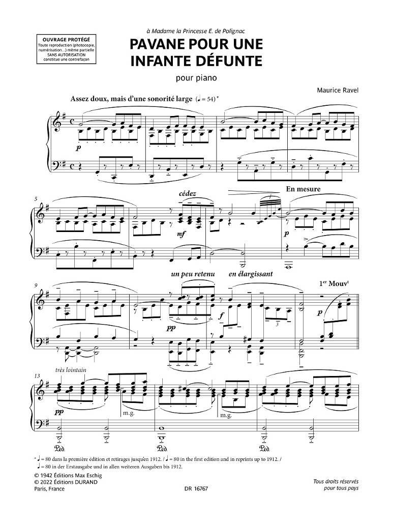 Maurice Ravel: Pavane Pour Une Infante Défunte