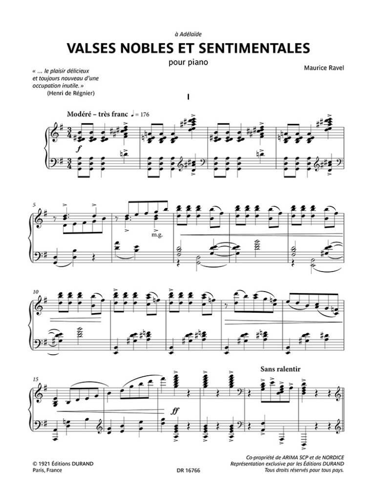 Maurice Ravel: Valses Nobles Et Sentimentales