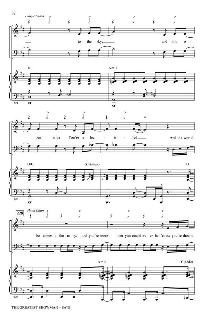 The Greatest Showman (Choral Highlights) SATB