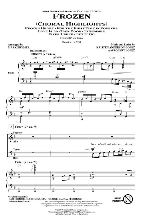 Frozen: Choral Highlights (SATB)