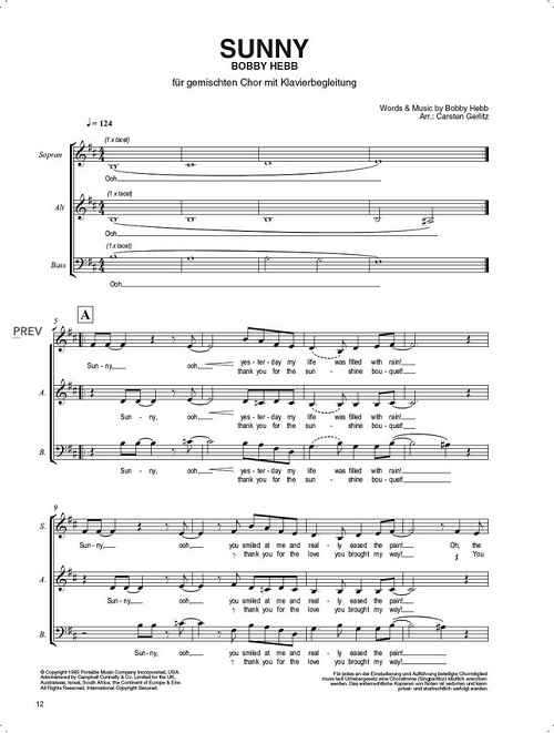 5 Happy Songs For Choir - (Full score SAB + piano)