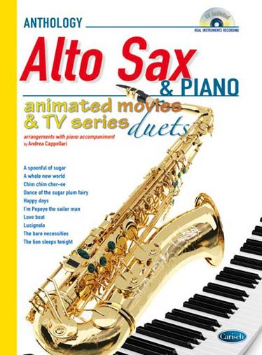 Animated Movies and TV Duets for Alto Sax And Piano