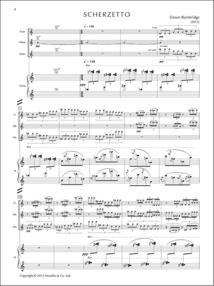 Simon Bainbridge: Scherzetto - Score And Parts