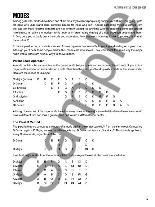 Ultimate-Guitar Scale Decoder: Essential Scales And Modes for Guitar (Book/CD)