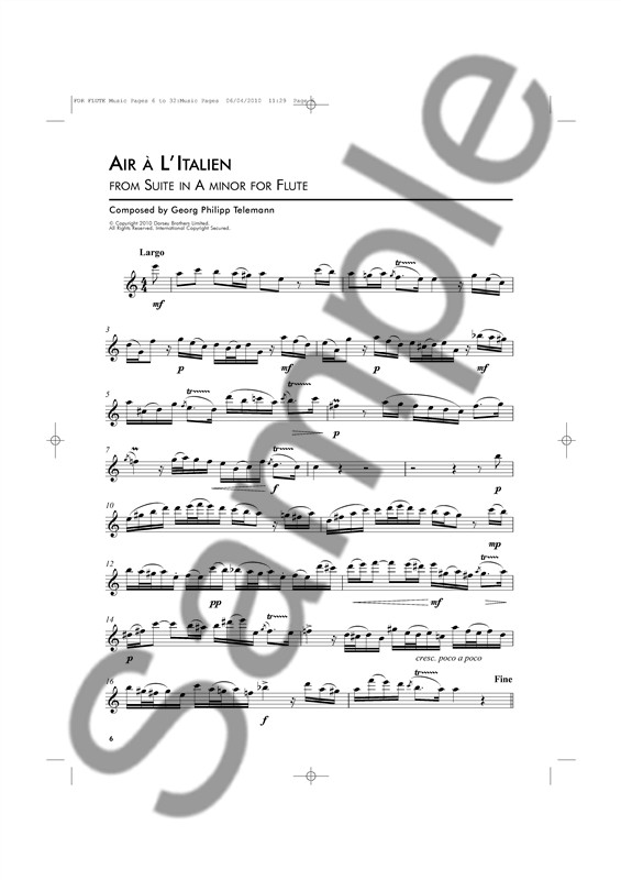 Classic Pieces For Solo Flute