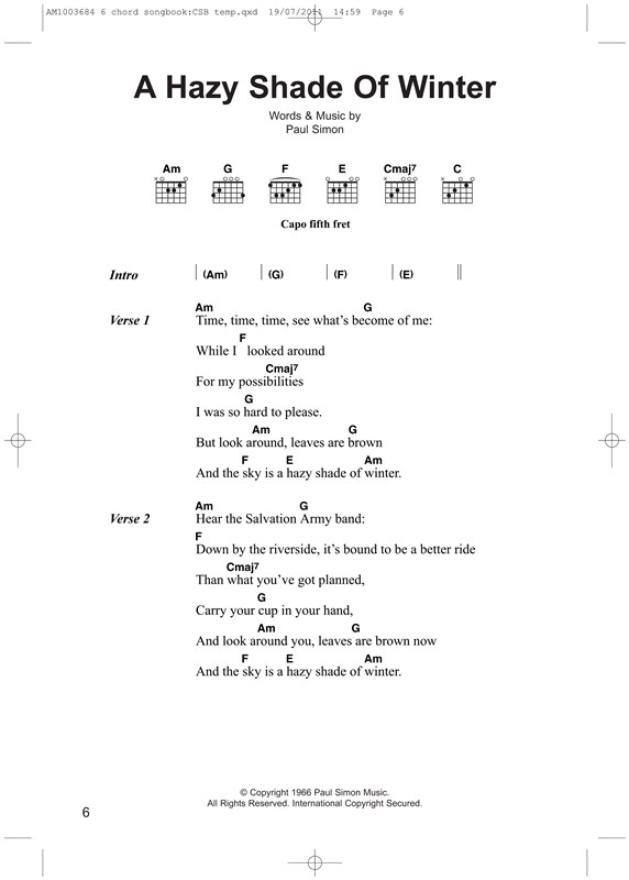 Playalong Six Chord Songbook: Guitar Classics