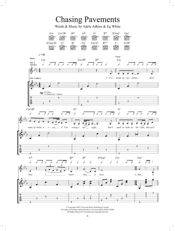 Adele: The Best Of (Guitar Tab)