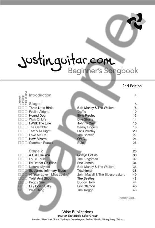 Justinguitar.com Beginner's Songbook - 2nd Edition (Spiral Bound)
