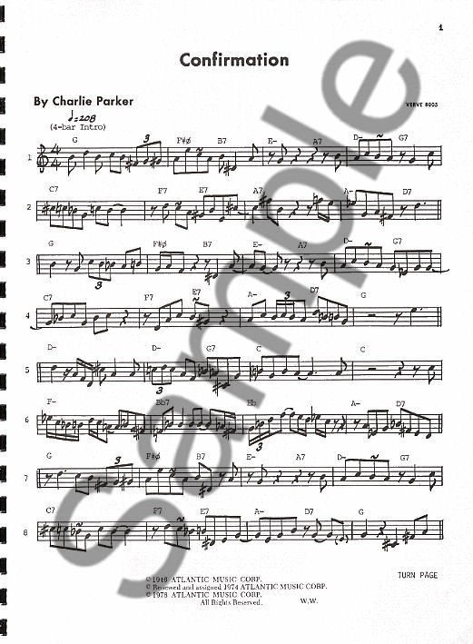 Charlie Parker Omnibook (B Flat Instruments)