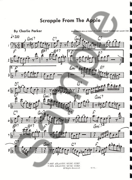 Charlie Parker Omnibook (Bass Clef Instruments)