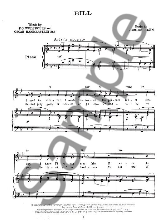 Jerome Kern: Showboat - Vocal Selections