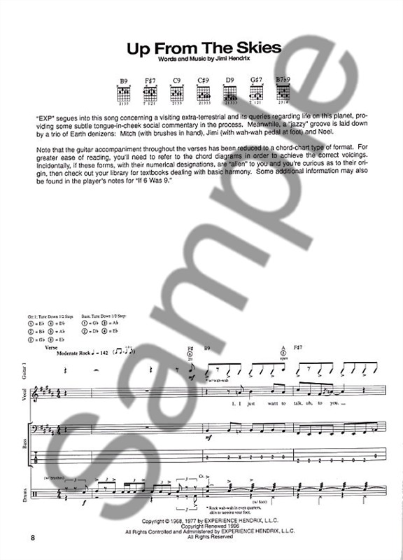The Jimi Hendrix Experience: Axis - Bold As Love (Transcribed Scores)