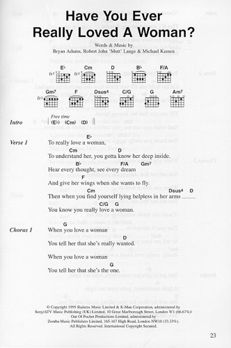 The Chord Songbook: Bryan Adams