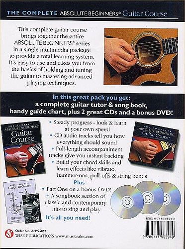 The Complete Absolute Beginners Guitar Course: Book/CD/DVD Pack