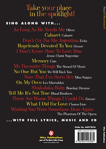Sing 15 Showtunes! For Female Singers