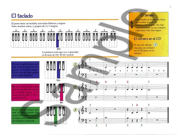 Mis Primeras Lecciones: Piano Para Niños (Primer Libro)