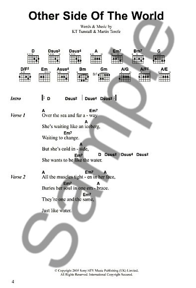 KT Tunstall: Eye To The Telescope (Chord Songbook)