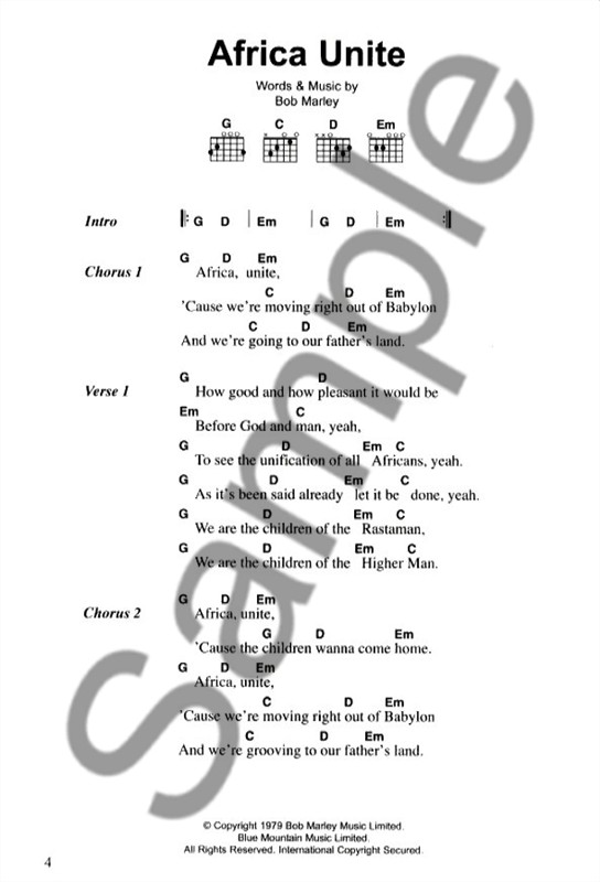 4-Chord Songbook: Bob Marley